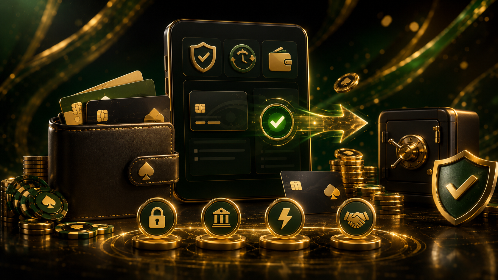 Goa Game safety check panel with wallet safe shield and gold icons